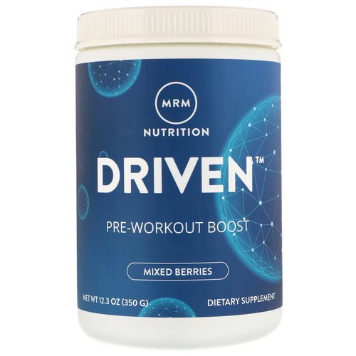 MRM, Nutrition, Driven, Pre-Workout Boost, Mixed Berries, 12.3 oz (350 g) Review