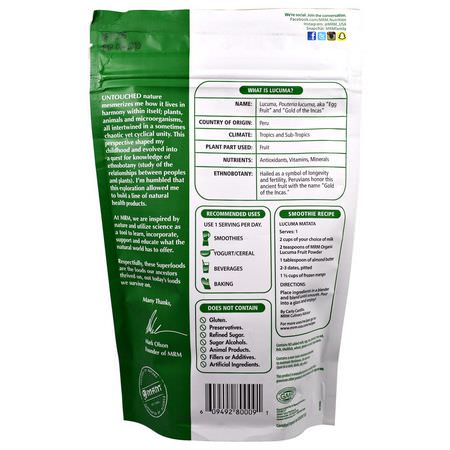 Lucuma, Superfoods, Green, Supplements: MRM, Raw Organic Lucuma Fruit Powder, 8.5 oz (240 g)