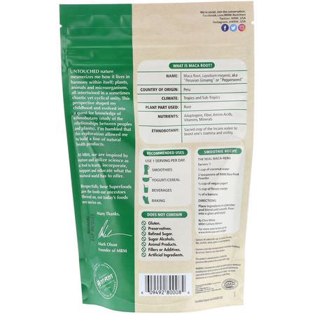 Maca, Homeopati, Örter: MRM, Raw Organic Maca Root Powder, 8.5 oz (240 g)