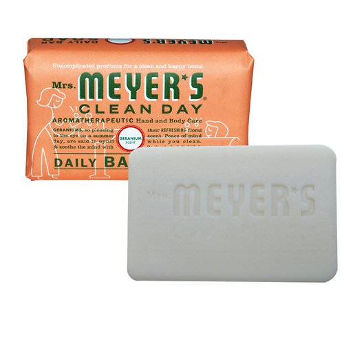 Mrs. Meyers Clean Day, Daily Bar Soap, Geranium Scent, 5.3 oz (150 g) Review