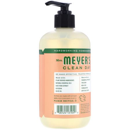 Handtvål, Dusch, Bad: Mrs. Meyers Clean Day, Hand Soap, Geranium Scent, 12.5 fl oz (370 ml)