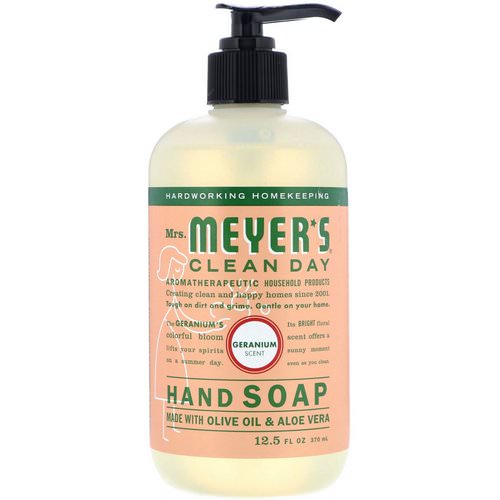 Mrs. Meyers Clean Day, Hand Soap, Geranium Scent, 12.5 fl oz (370 ml) Review