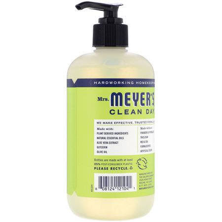 Handtvål, Dusch, Bad: Mrs. Meyers Clean Day, Hand Soap, Lemon Verbena Scent, 12.5 fl oz (370 ml)