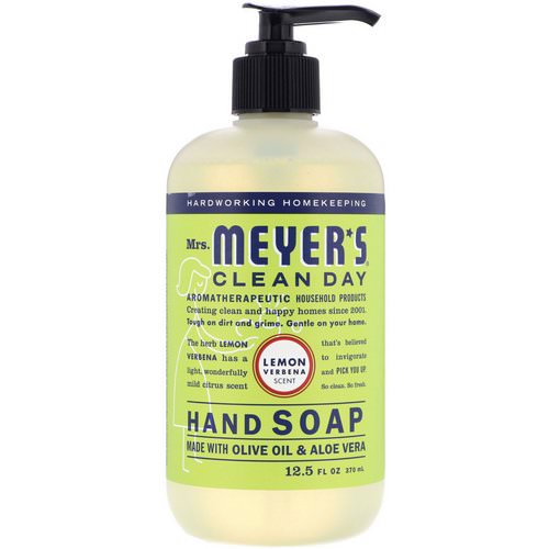 Mrs. Meyers Clean Day, Hand Soap, Lemon Verbena Scent, 12.5 fl oz (370 ml) Review