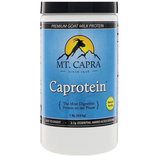 Mt. Capra, Caprotein, Premium Goat-Milk Protein, Natural Vanilla, 1 lb. (453 g) Review