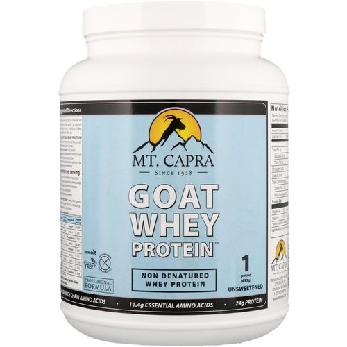 Mt. Capra, Goat Whey Protein, Unsweetened, 1 Pound (453 g) Review