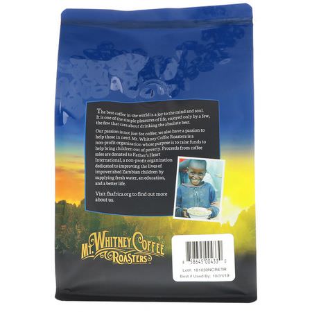 Medium Stekt, Kaffe: Mt. Whitney Coffee Roasters, Costa Rica Estate Tarrazu, Medium Plus Roast, Whole Bean Coffee, 12 oz (340 g)