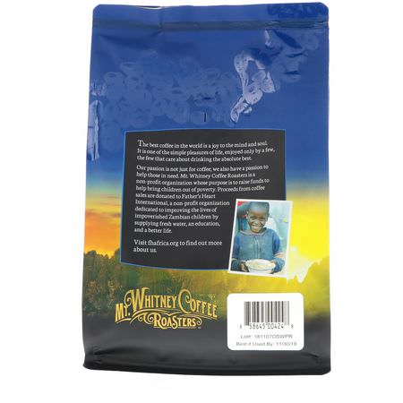 Medium Stekt, Kaffe: Mt. Whitney Coffee Roasters, Organic Peru Decaf, Medium Roast, Ground Coffee, 12 oz (340 g)