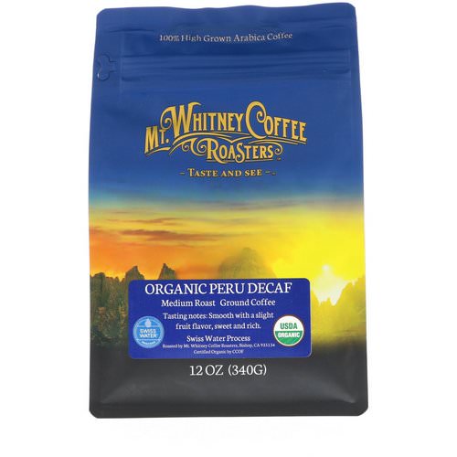 Mt. Whitney Coffee Roasters, Organic Peru Decaf, Medium Roast, Ground Coffee, 12 oz (340 g) Review