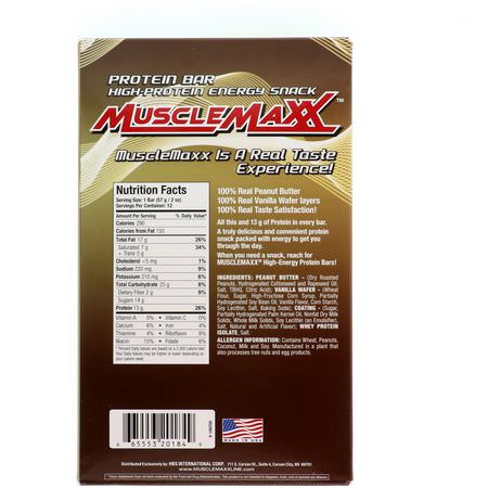 MuscleMaxx Whey Protein Bars Energy Bars - Energibarer, Sportbarer, Vassleproteinbarer, Proteinstänger