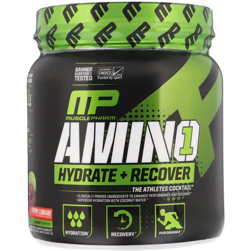 MusclePharm, Amino 1, Hydrate + Recover, Cherry Limeade, 15.24 oz (432 g) Review