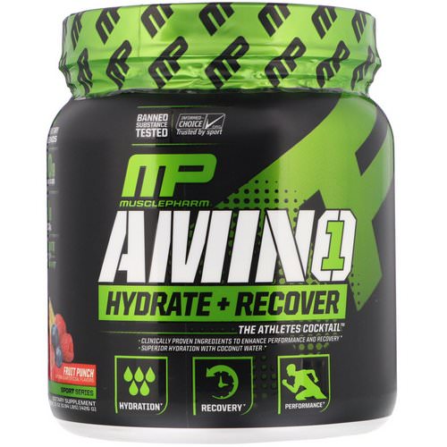 MusclePharm, Amino 1, Hydrate + Recover, Fruit Punch, .15 oz (426 g) Review
