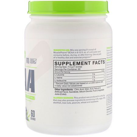 Bcaa, Aminosyror, Kosttillskott: MusclePharm, BCAA Essentials, Blue Raspberry, 0.99 lb (450 g)