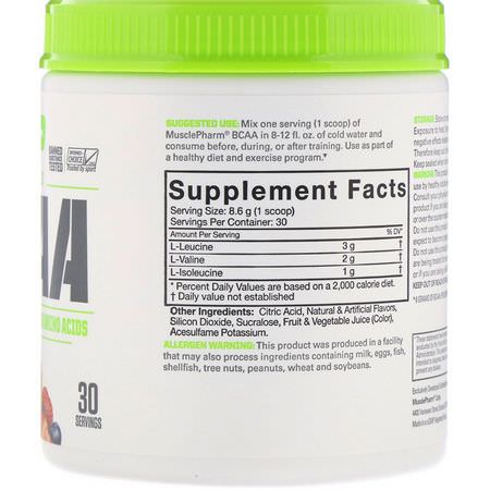Bcaa, Aminosyror, Kosttillskott: MusclePharm, BCAA Essentials, Fruit Punch, 0.57 lbs (258 g)