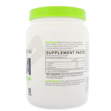 Bcaa, Aminosyror, Kosttillskott: MusclePharm, BCAA Essentials, Fruit Punch, 1.14 lbs (516 g)
