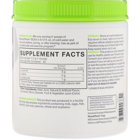 Bcaa, Aminosyror, Kosttillskott: MusclePharm, BCAA Essentials, Watermelon, 0.48 lbs (216 g)
