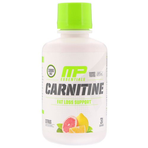 MusclePharm, Carnitine, Fat Loss Support, Citrus, 1000 mg, 16 fl oz (473 ml) Review