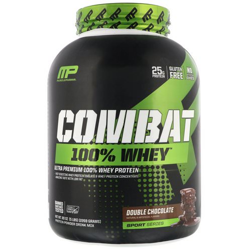 MusclePharm, Combat 100% Whey Protein, Double Chocolate, 5 lbs (2269 g) Review