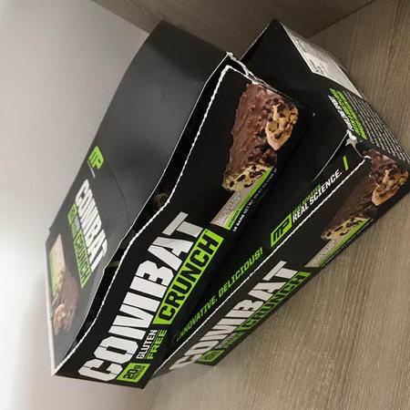 MusclePharm, Combat Crunch, Chocolate Chip Cookie Dough, 12 Bars, 63 g Each