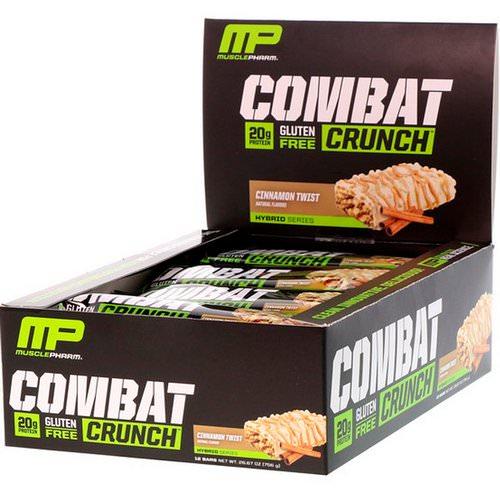 MusclePharm, Combat Crunch, Cinnamon Twist, 12 Bars, 63 g Each Review