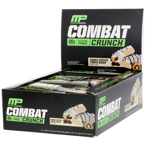 MusclePharm, Combat Crunch, Double Stuffed Cookie Dough, 12 Bars, 2.22 oz (63 g) Each Review