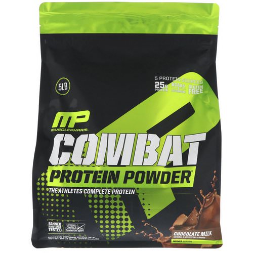 MusclePharm, Combat Protein Powder, Chocolate Milk, 5 lb (2268 g) Review