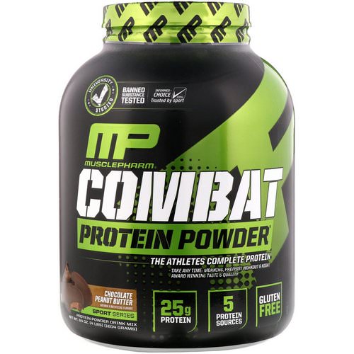 MusclePharm, Combat Protein Powder, Chocolate Peanut Butter, 4 lbs (1814 g) Review