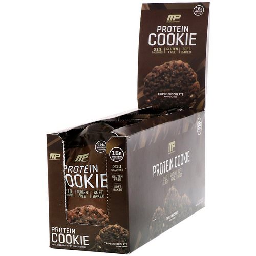 MusclePharm, Protein Cookie, Triple Chocolate, 12 Cookies, 1.83 oz (52 g) Each Review