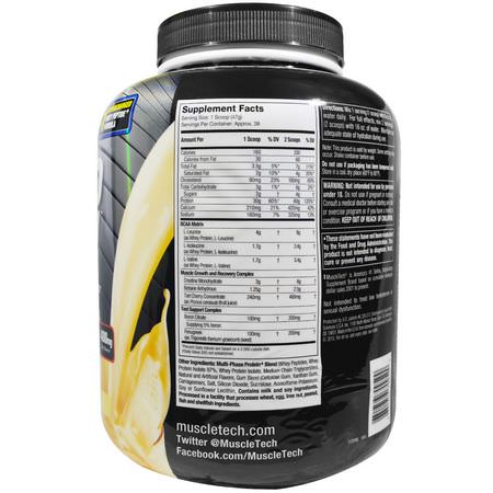 Vassleprotein, Idrottsnäring: Muscletech, Nitro Tech Power, Ultimate Muscle Amplifying Protein, French Vanilla Swirl, 4.00 lbs (1.81 kg)