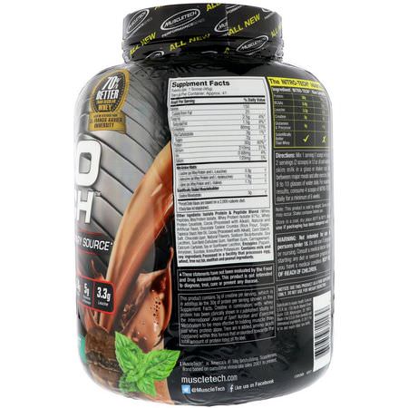 Vassleprotein, Idrottsnäring: Muscletech, Nitro Tech Whey Peptides & Isolate Primary Source, Chocolate Mint, 4 lb (1.82 kg)
