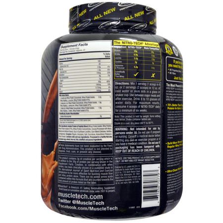 Vassleprotein, Idrottsnäring: Muscletech, NitroTech, Whey Isolate+ Lean Musclebuilder, Mocha Cappuccino Swirl, 3.97 lbs (1.80 kg)