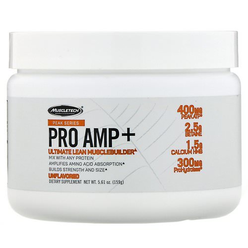Muscletech, Peak Series, Pro Amp+, Unflavored, 5.61 oz (159 g) Review