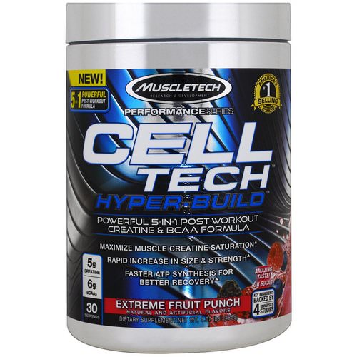 Muscletech, Performance Series, Cell Tech Hyper-Build, Extreme Fruit Punch, 1.07 lbs (485 g) Review