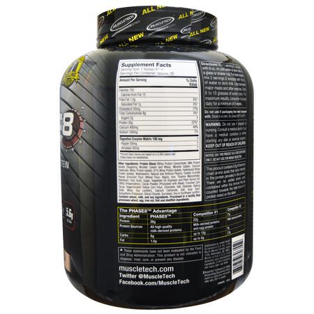 Protein, Idrottsnäring: Muscletech, Performance Series, Phase8, Multi-Phase 8-Hour Protein, Cookies and Cream, 4.60 lbs (2.09 kg)
