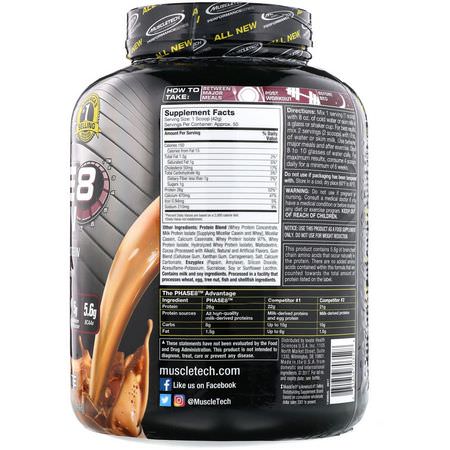 Protein, Idrottsnäring: Muscletech, Performance Series, Phase8, Multi-Phase 8-Hour Protein, Milk Chocolate, 4 lbs (2.09 kg)