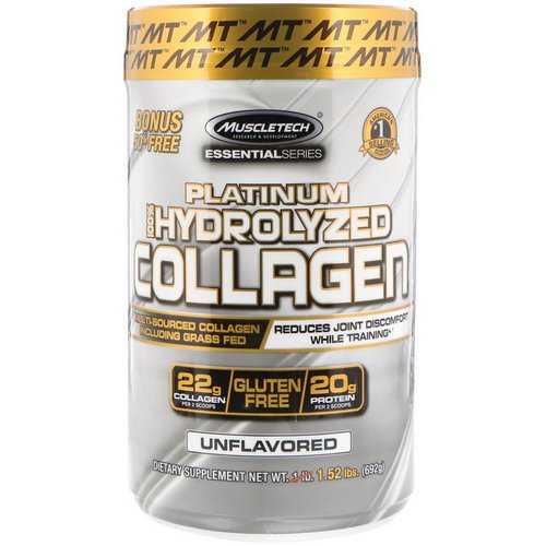 Muscletech, Platinum 100% Hydrolyzed Collagen, Unflavored, 1.52 lbs (692 g) Review