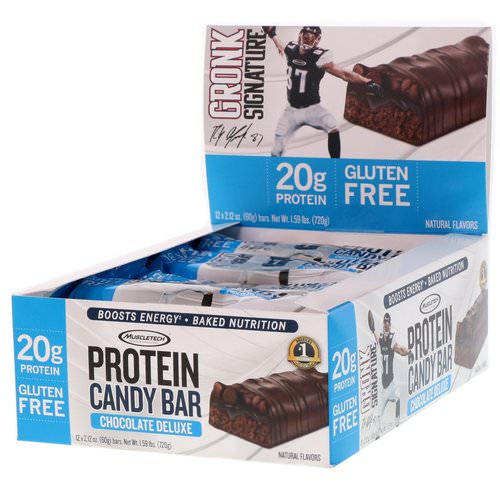 Muscletech, Protein Candy Bar, Chocolate Deluxe, 12 Bars, 2.12 oz (60 g) Each Review