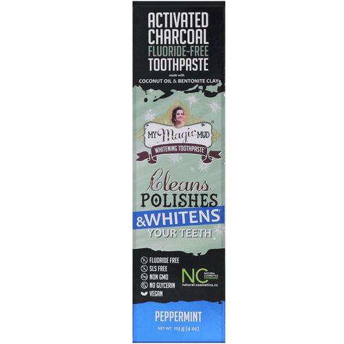 My Magic Mud, Activated Charcoal, Fluoride-Free, Whitening Toothpaste, Peppermint, 4 oz (113 g) Review