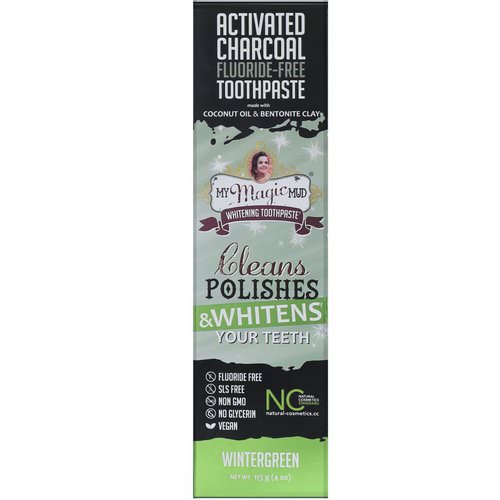 My Magic Mud, Activated Charcoal, Fluoride-Free, Whitening Toothpaste, Wintergreen, 4 oz (113 g) Review