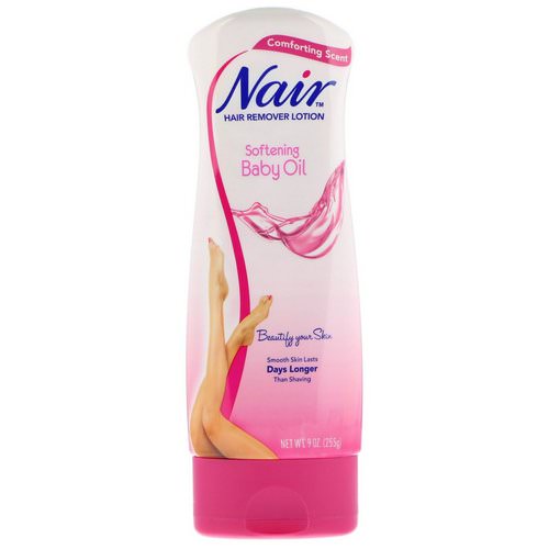 Nair, Hair Remover Lotion, Softening Baby Oil, 9 oz (255 g) Review