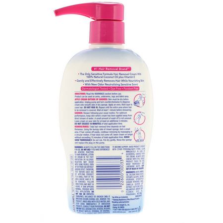 Hårborttagning, Rakning, Bad: Nair, Shower Power, Hair Remover Cream with Coconut Oil Plus Vitamin E, 12.6 oz (357 g)