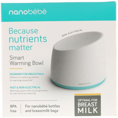 Matare, Matlagning, Barnmatning, Barn: Nanobebe, Smart Warming Bowl, Teal, 1 Bowl