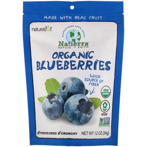 Natierra, Organic Freeze-Dried, Blueberries, 1.2 oz (34 g) Review