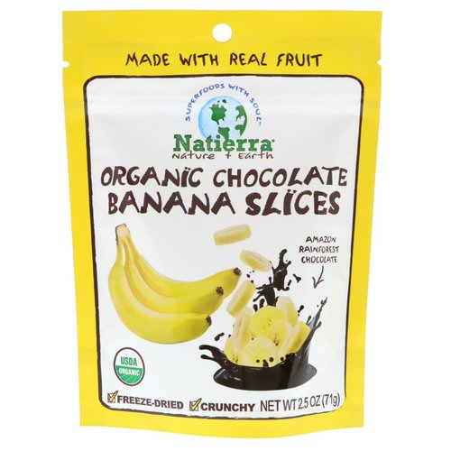 Natierra, Organic Freeze-Dried, Chocolate Banana Slices, 2.5 oz (71 g) Review