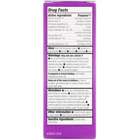 Homeopati, Örter: NatraBio, Candida Yeast Drops, 1 fl oz (30 ml)