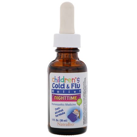 NatraBio Children's Cold Flu Cough Cold Cough Flu - Förkylning, Kosttillskott, Hosta, Influensa