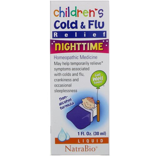 NatraBio, Children's Cold & Flu, Nighttime, 1 fl oz (30 ml) Review