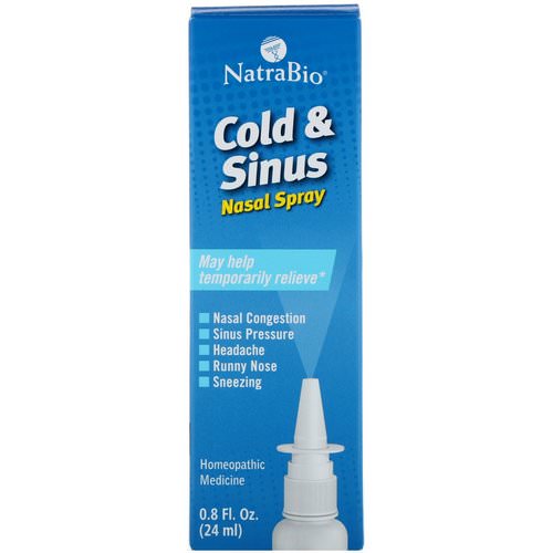 NatraBio, Cold & Sinus, Nasal Spray, 0.8 fl oz (24 ml) Review