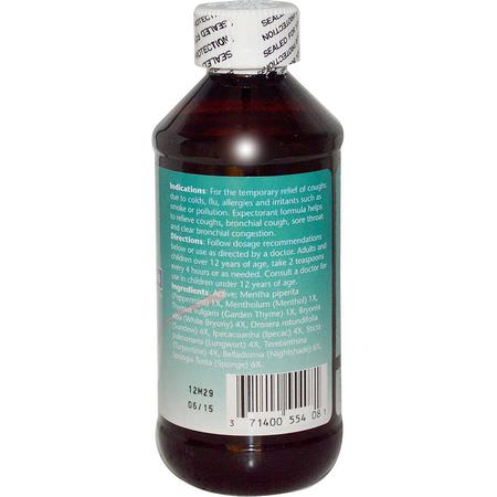 Homeopati, Örter: NatraBio, Cough Syrup, Expectorant Plus, 8 fl oz (240 ml)