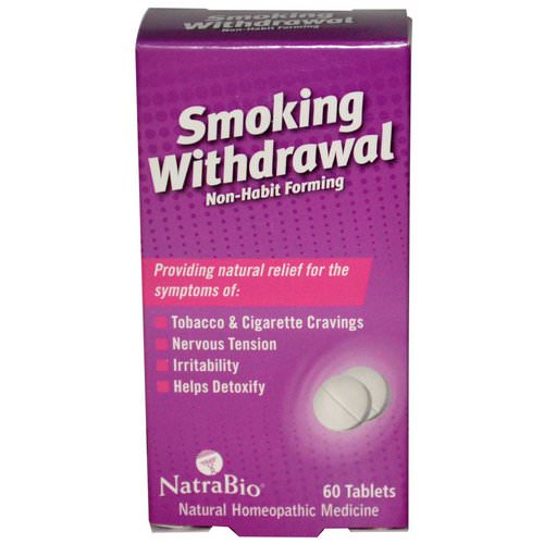NatraBio, Smoking Withdrawal, 60 Tablets Review